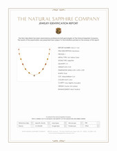 5.44 Ct. Multi Color Sapphire Bezel Necklace, 14K Yellow Gold Scan Report