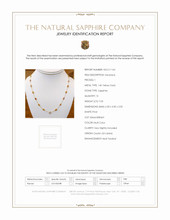7.03 Ct. Sapphire Bezel Necklace, 14K Yellow Gold Scan Report
