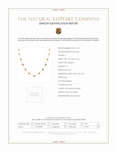 7.03 Ct. Multi Color Sapphire Bezel Necklace, 14K Yellow Gold Scan Report