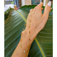 7.03 Ct. Multi Color Sapphire Bezel Necklace, 14K Yellow Gold Life Style