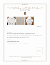 12.81 Ct. Multi Color Sapphire Bezel Necklace, 14K Yellow Gold Appraisal