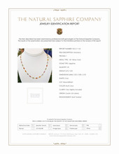 12.81 Ct. Multi Color Sapphire Bezel Necklace, 14K Yellow Gold Scan Report