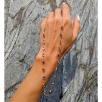 12.81 Ct. Multi Color Sapphire Bezel Necklace, 14K Yellow Gold Life Style