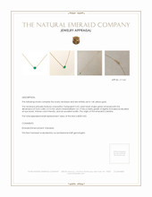 0.55 Ct. Emerald Solitaire Necklace, 14K Yellow Gold Appraisal