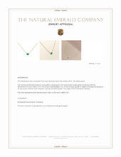 0.55 Ct. Emerald Solitaire Necklace, 14K Yellow Gold Appraisal