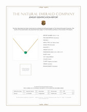 0.55 Ct. Emerald Solitaire Necklace, 14K Yellow Gold Scan Report