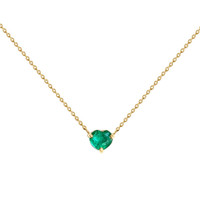 0.55 Ct. Emerald 14K Yellow Gold necklace