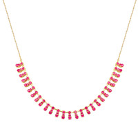 1.80 Ct. Ruby 14K Yellow Gold necklace