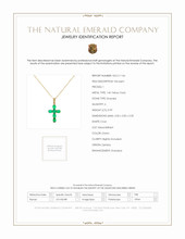 0.99 Ct. Emerald Religious Pendant, 14K Yellow Gold Scan Report