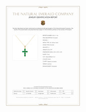 0.99 Ct. Emerald Religious Pendant, 14K Yellow Gold Scan Report