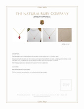 0.48 Ct. Ruby Religious Pendant, 14K Yellow Gold Appraisal