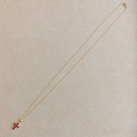 0.48 Ct. Ruby Religious Pendant, 14K Yellow Gold Image