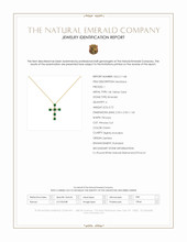 0.72 Ct. Emerald and Natural Diamond Religious Necklace, 14K Yellow Gold Scan Report