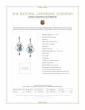 24.85 Ct.Tw.Total Carat Weight Mixed Tourmaline and Natural Diamond Halo Earrings, 18K White Gold Scan Report