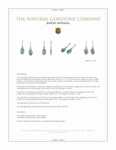 30.62 Ct.Tw.Total Carat Weight Mixed Tourmaline and Natural Diamond Pave Earrings, 18K White Gold Appraisal