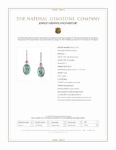 30.62 Ct.Tw.Total Carat Weight Mixed Tourmaline and Natural Diamond Pave Earrings, 18K White Gold Scan Report