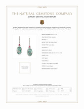 30.62 Ct.Tw.Total Carat Weight Tourmaline Tourmaline Pave Earrings, 18K White Gold Scan Report