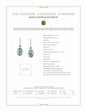 30.62 Ct.Tw. Tourmaline Tourmaline Pave Earrings, 18K White Gold Scan Report