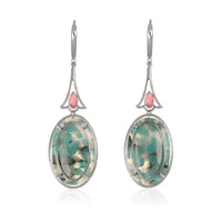 30.62 Ct.Tw. Tourmaline Tourmaline Pave Earrings, 18K White Gold Image