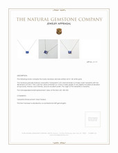 2.53 Ct. Tanzanite Solitaire Necklace, 14K White Gold Appraisal