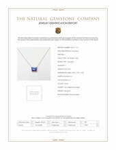 2.53 Ct. Tanzanite Solitaire Necklace, 14K White Gold Scan Report