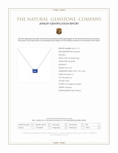 2.53 Ct. Violet Tanzanite Solitaire Necklace, 14K White Gold Scan Report