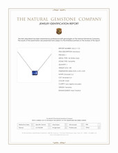 1.80 Ct. Violet Tanzanite Bezel Necklace, 14K White Gold Scan Report