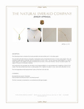 0.13 Ct. Emerald and Natural Diamond Pave Pendant, 14K Yellow Gold Appraisal