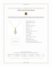 0.13 Ct. Emerald and Natural Diamond Pave Pendant, 14K Yellow Gold Scan Report
