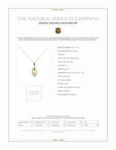 0.13 Ct. Emerald Natural Diamond Pave Pendant, 14K Yellow Gold Scan Report