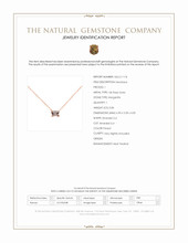 0.86 Ct. Peach Morganite Accent Stones Necklace, 14K Rose Gold Scan Report