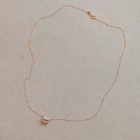 0.86 Ct. Morganite Accent Stones Necklace, 14K Rose Gold Image