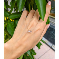 0.86 Ct. Morganite Accent Stones Necklace, 14K Rose Gold Life Style