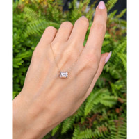 0.86 Ct. Morganite Accent Stones Necklace, 14K Rose Gold Life Style