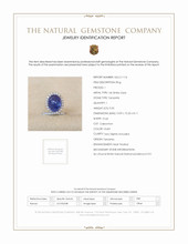 9.03 Ct. Tanzanite Natural Diamond Pave Ring, 14K White Gold Scan Report