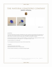 8.56 Ct. Violet Tanzanite and Natural Diamond Pave Ring, 14K White Gold Appraisal