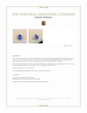 8.49 Ct. Violet Tanzanite and Natural Diamond Antique Style Ring, 14K White Gold Appraisal