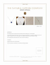 0.27 Ct. Blue Sapphire Bezel Pendant, 14K White Gold Appraisal