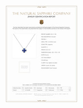 0.27 Ct. Blue Sapphire Bezel Pendant, 14K White Gold Scan Report