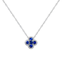 0.27 Ct. Sapphire 14K White Gold pendant