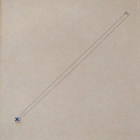 0.27 Ct. Blue Sapphire Bezel Pendant, 14K White Gold Image