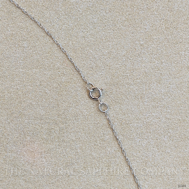 0.27 Ct. Blue Sapphire Bezel Pendant, 14K White Gold