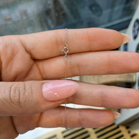 0.27 Ct. Blue Sapphire Bezel Pendant, 14K White Gold Life Style