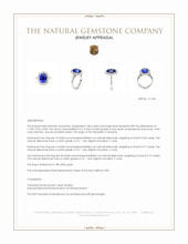 3.86 Ct. Blue Tanzanite and Natural Diamond Pave Ring, 18K White Gold Appraisal