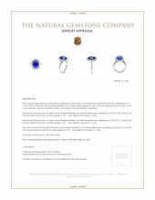 3.86 Ct. Tanzanite Natural Diamond Pave Ring, 18K White Gold Appraisal