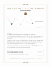 1.83 Ct. Paraiba Tourmaline Natural Diamond Pave Necklace, 18K White Gold Appraisal