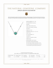 1.83 Ct. Blue Paraiba Tourmaline and Natural Diamond Pave Necklace, 18K White Gold Scan Report