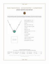 1.83 Ct. Paraiba Tourmaline Natural Diamond Pave Necklace, 18K White Gold Scan Report