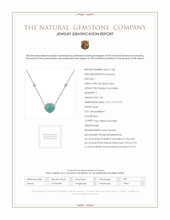1.83 Ct. Paraiba Tourmaline Natural Diamond Pave Necklace, 18K White Gold Scan Report