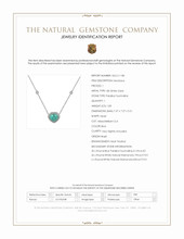 1.83 Ct. Blue Paraiba Tourmaline and Natural Diamond Pave Necklace, 18K White Gold Scan Report